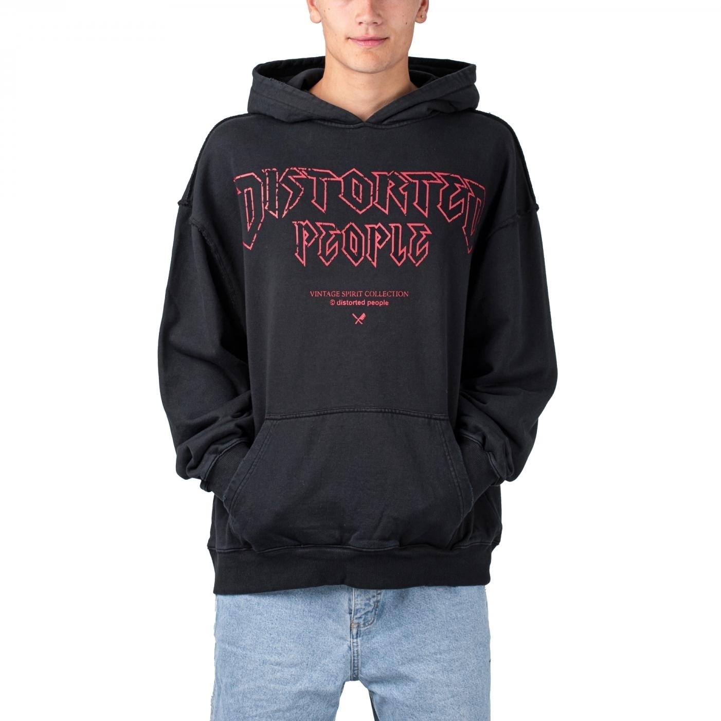 Distorted People Vintage Oversized Hoodie