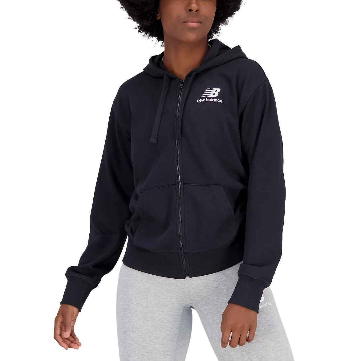 New Balance Essentials Stacked Logo Zip Hoodie