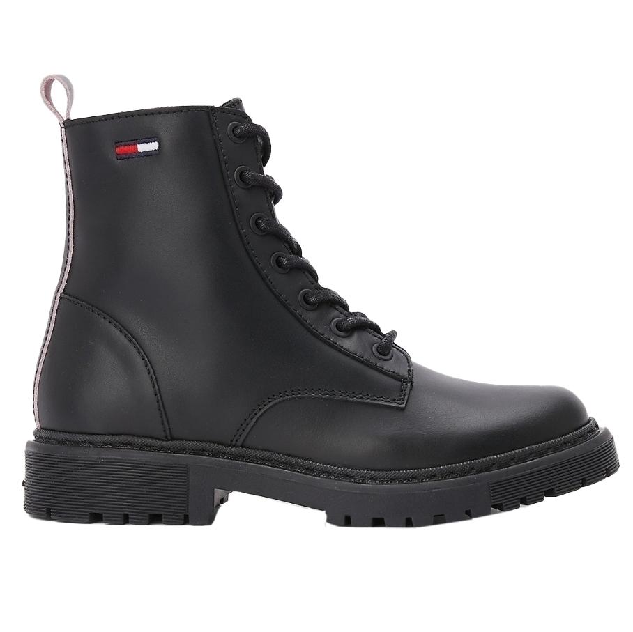 Tommy Jeans Lace Up Flat Boots