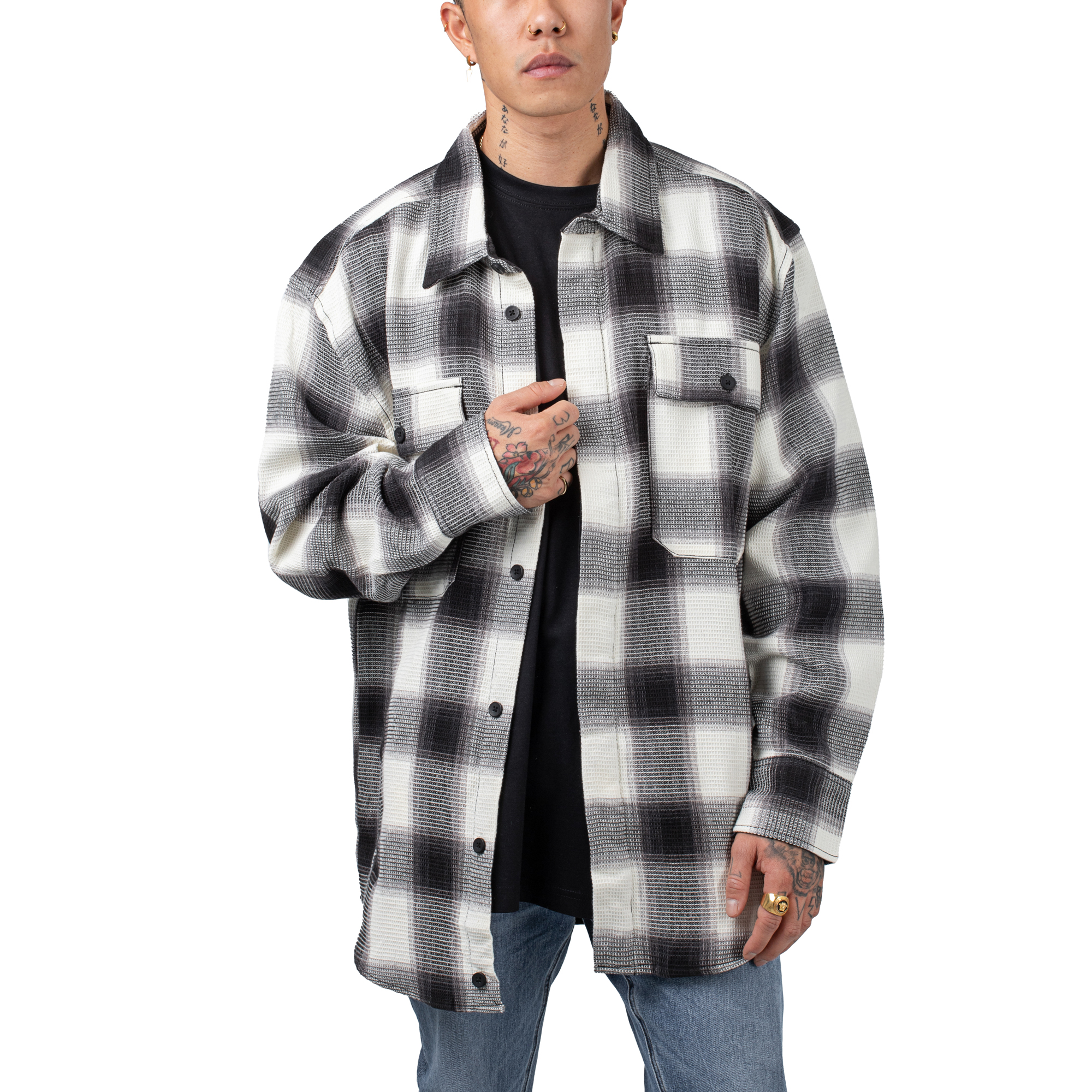Young Poets Niko Check Length Overshirt