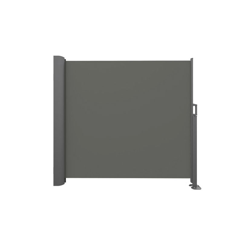 SOWERO Seitenmarkise ausziehbar | 160x350 cm | Stoff: Uni, anthrazit | Gestell: anthrazit