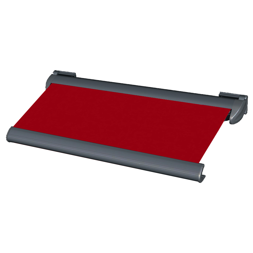 WAREMA Kassettenmarkise Terrea 580 | 3,5x3 m | Stoff: Uni, rot | Gestell: Anthrazit | Bedienung: WMS Funkmotor inkl. Handsender