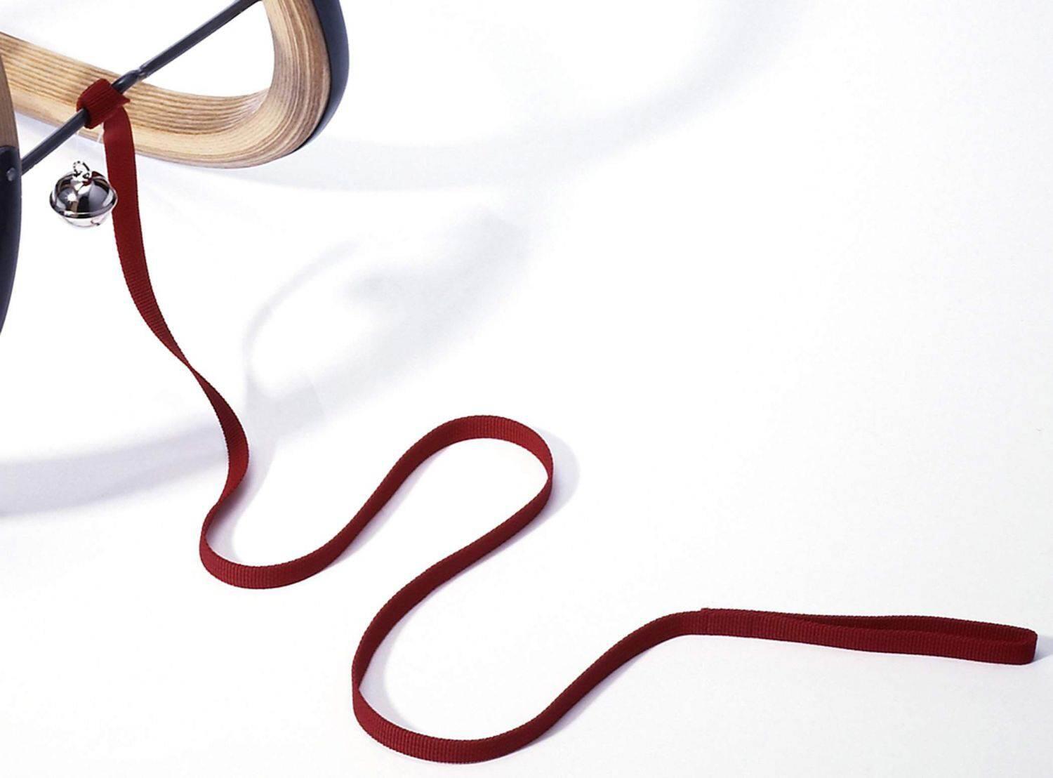 Sirch Ziehgurt rot mit Glocke für Schlitten (152 rot)