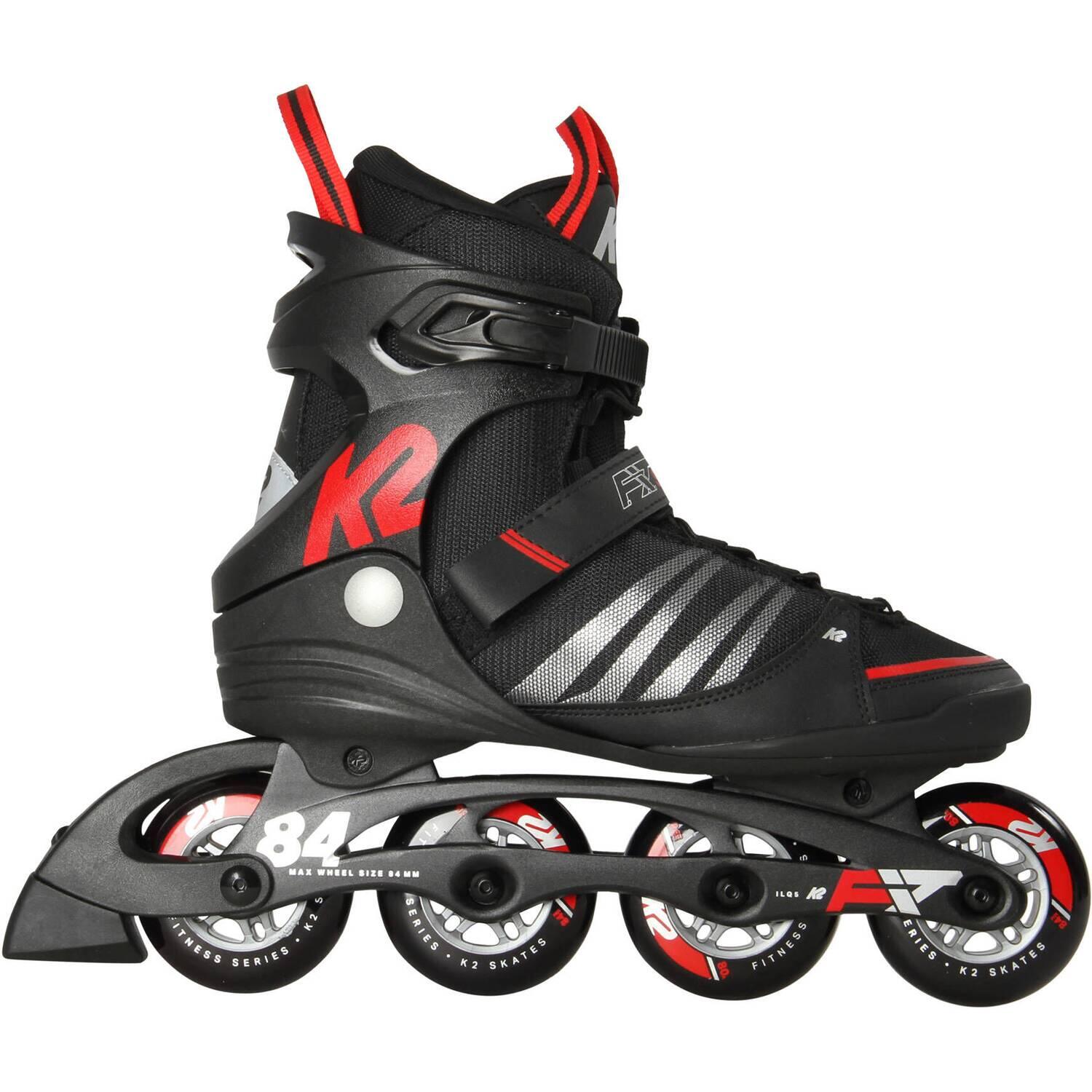 K2 F.I.T. 84 Speed Alu Man Inline Skates (44.5 (US=11.0), black/red)