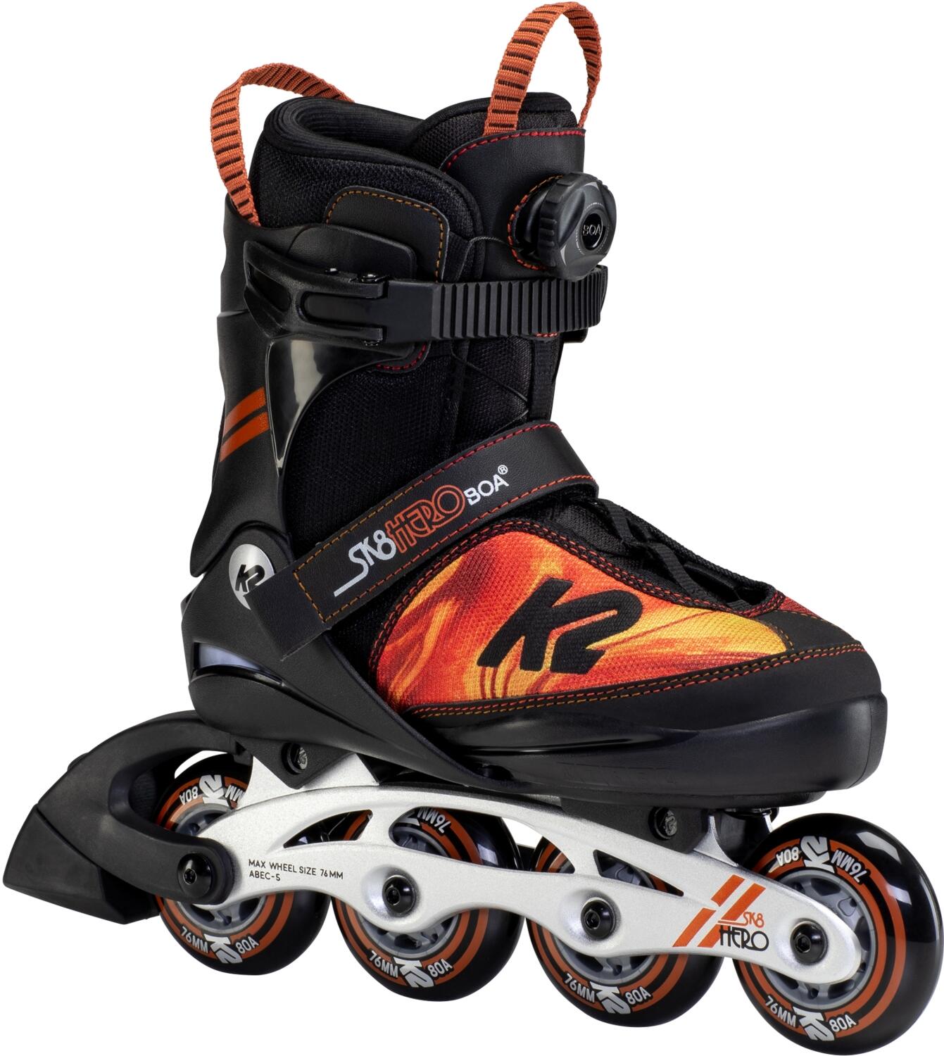 K2 SK8 Hero Boa Alu Junior Inliner (32.0-37.0, black/orange)