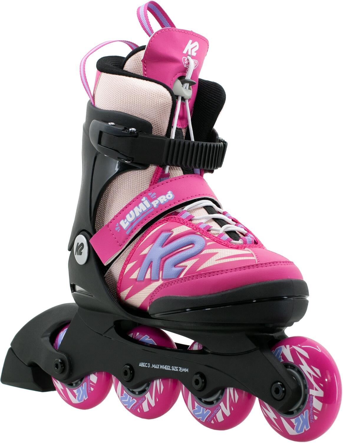 K2 Lumi Pro Junior Inlineskate Girl (29.0-34.0, pink (70 mm Räder))