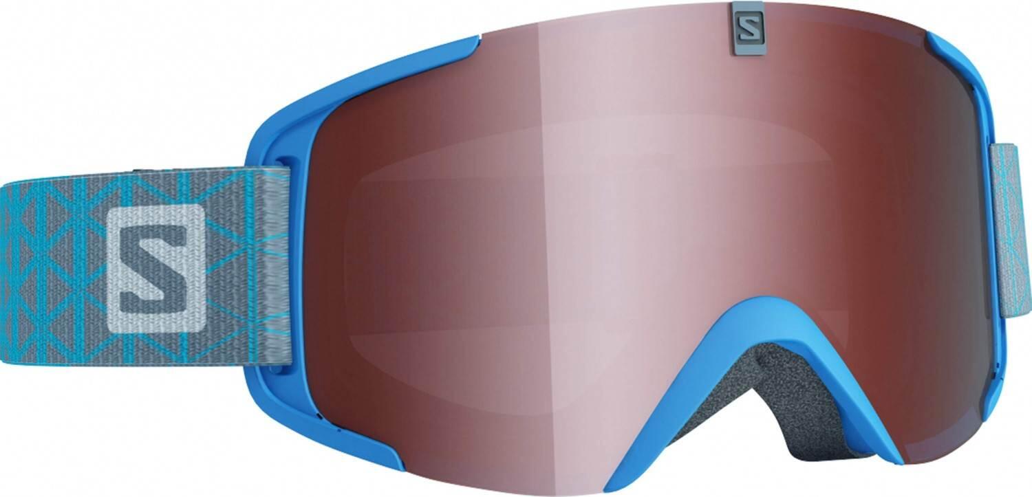 Salomon XView Access Skibrille blau (blue, Scheibe: flash/tonic orange)