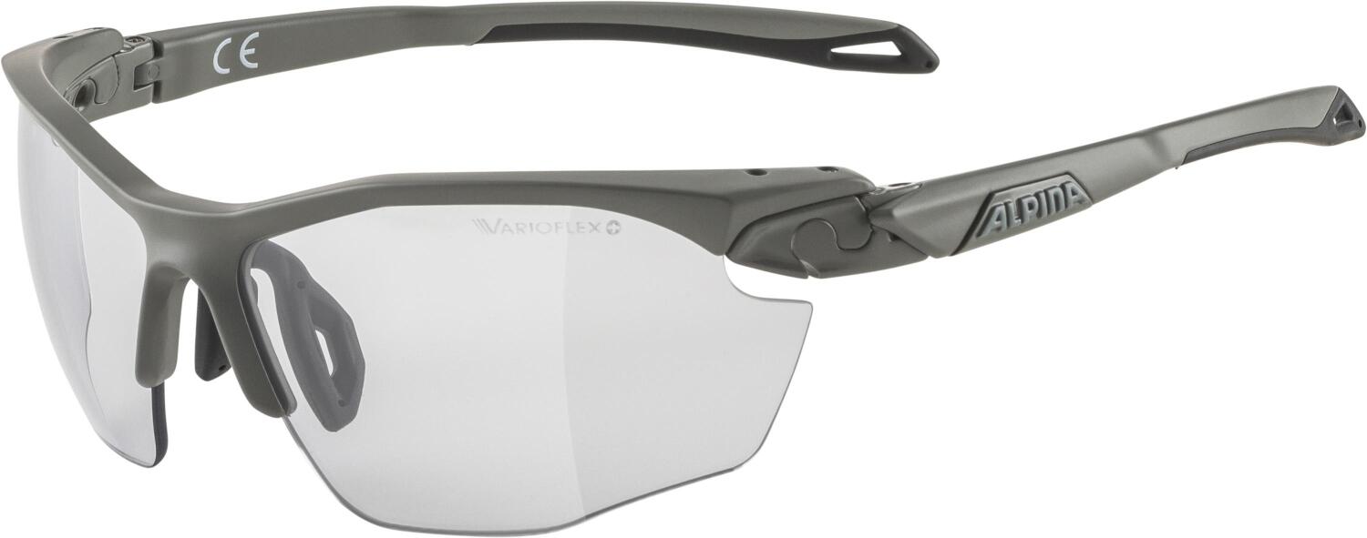 Alpina Twist Five HR VL Sportbrille (121 moon/grey matt, Scheibe: Varioflex, black (S1-3))