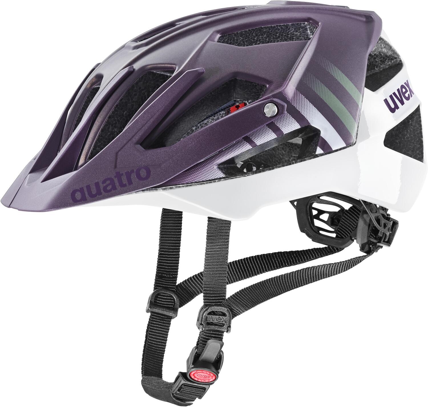 uvex Quatro cc  Fahrradhelm (52-57 cm, 01 plum/white matt)
