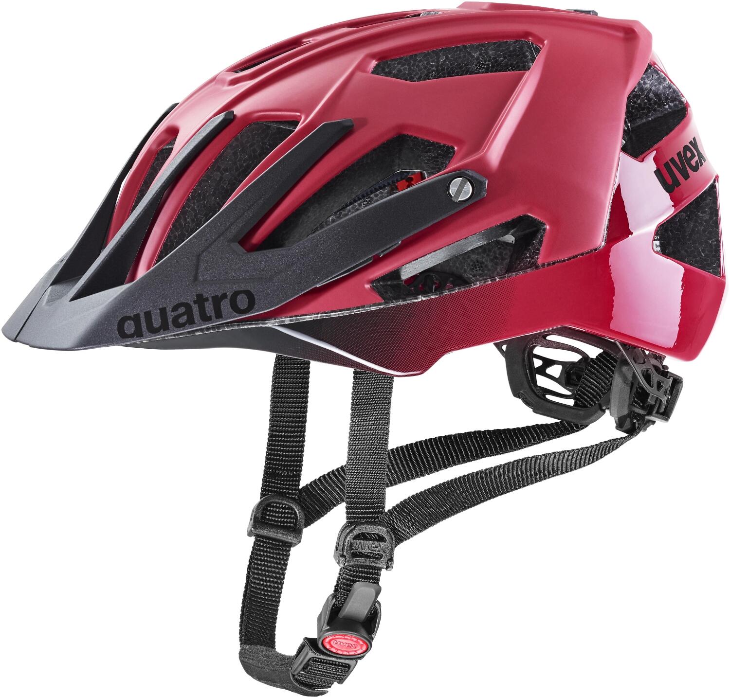 uvex Quatro cc  Fahrradhelm (52-57 cm, 03 red/black matt)
