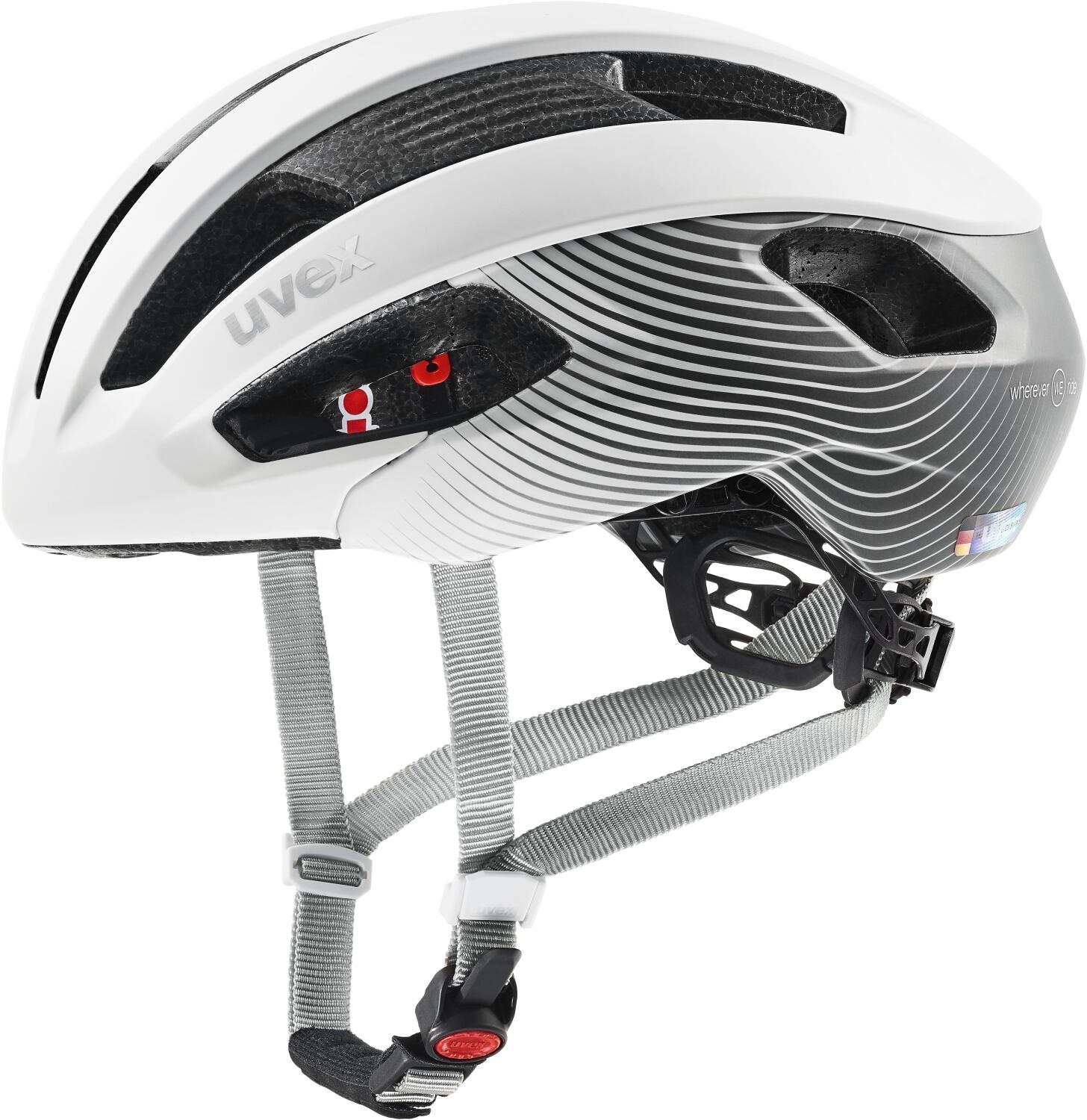 uvex Rise cc Women Fahrradhelm (52-56 cm, 03 white/grey matt)