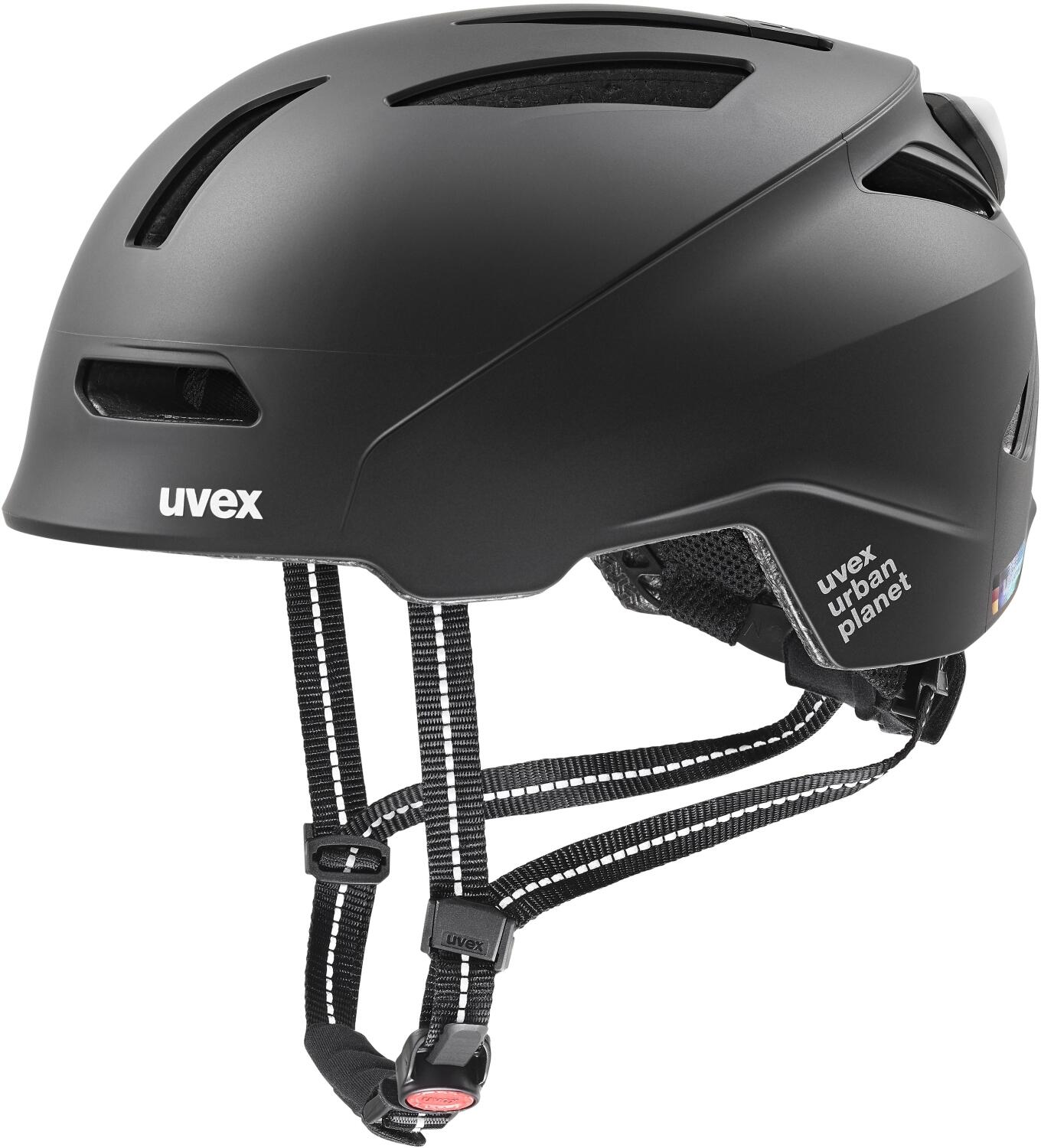 uvex Urban Planet LED Fahrradhelm (54-58 cm, 01 black matt)