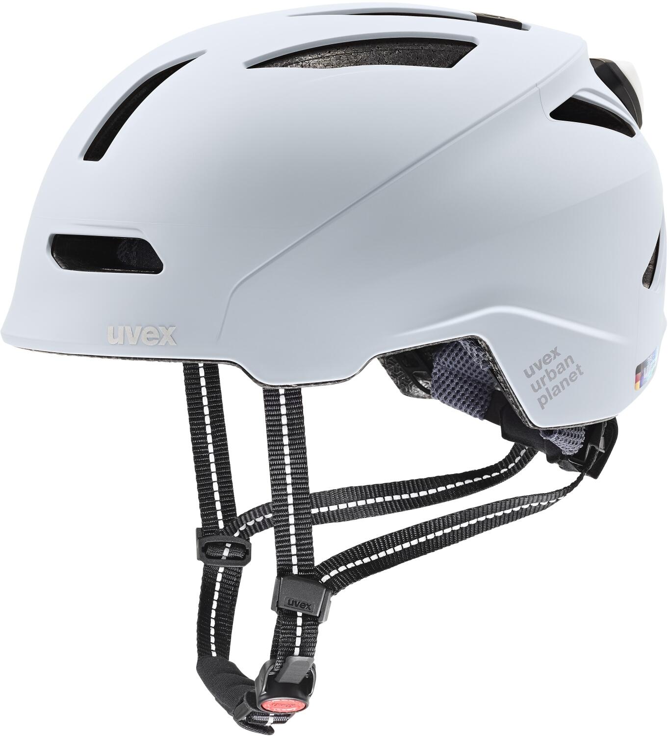 uvex Urban Planet LED Fahrradhelm (58-61 cm, 02 cloud matt)