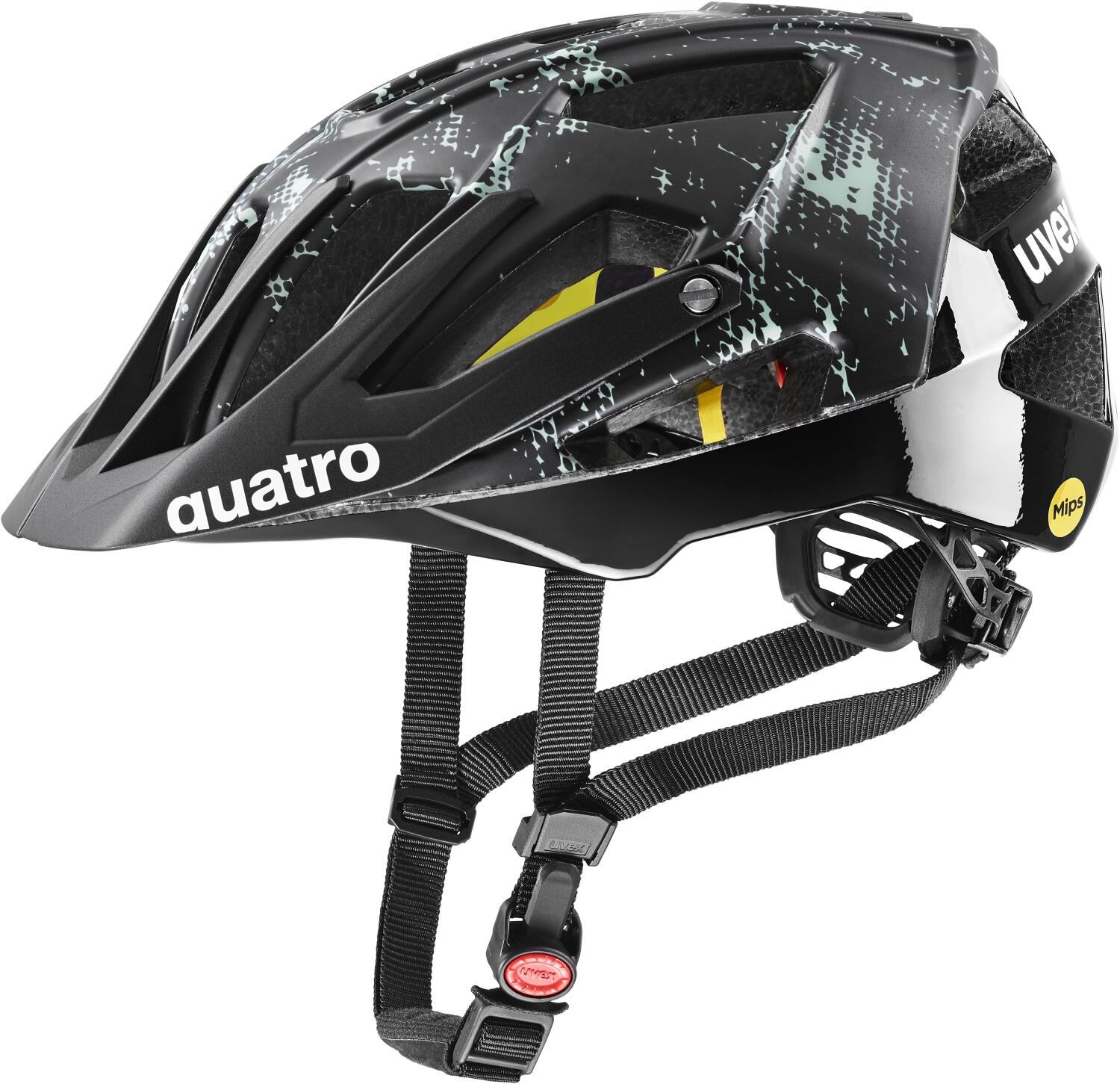 uvex Quatro cc MIPS Fahrradhelm (52-57 cm, 06 black/jade matt)