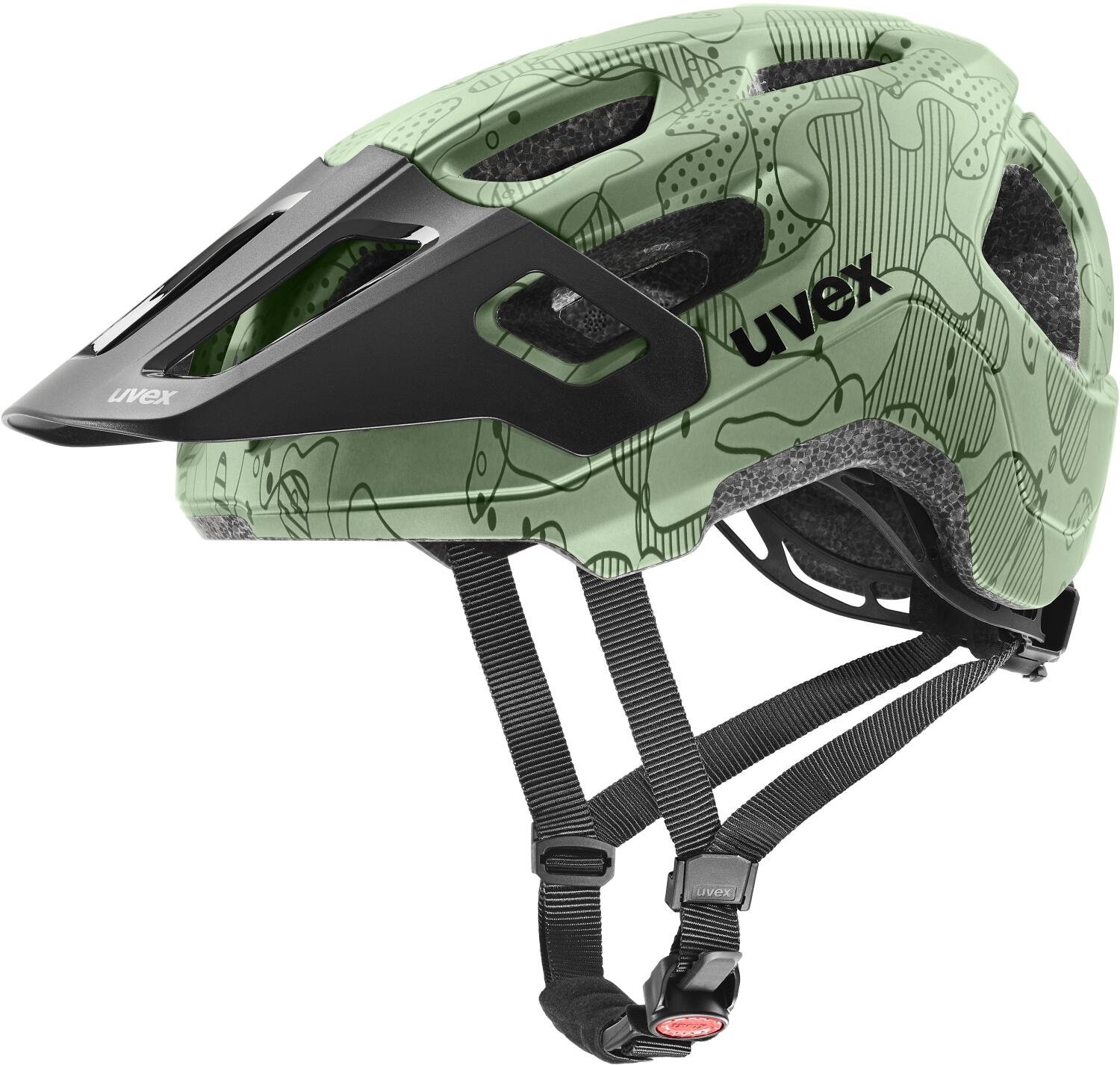 uvex React Jr. Fahrradhelm (52-56 cm, 08 moss green/altimeter matt)