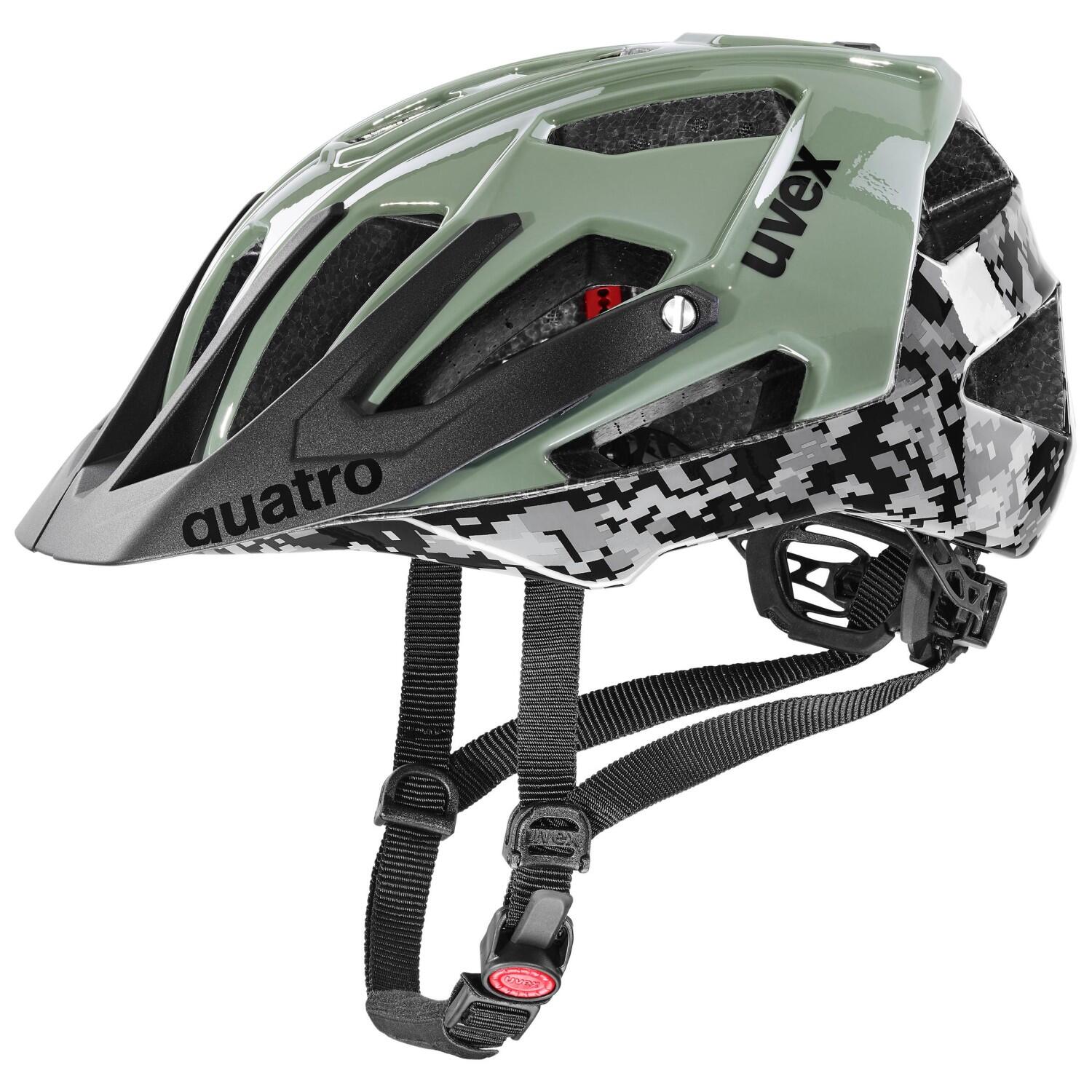 uvex Quatro Fahrradhelm (56-61 cm, 32 pixelcamo/olive)