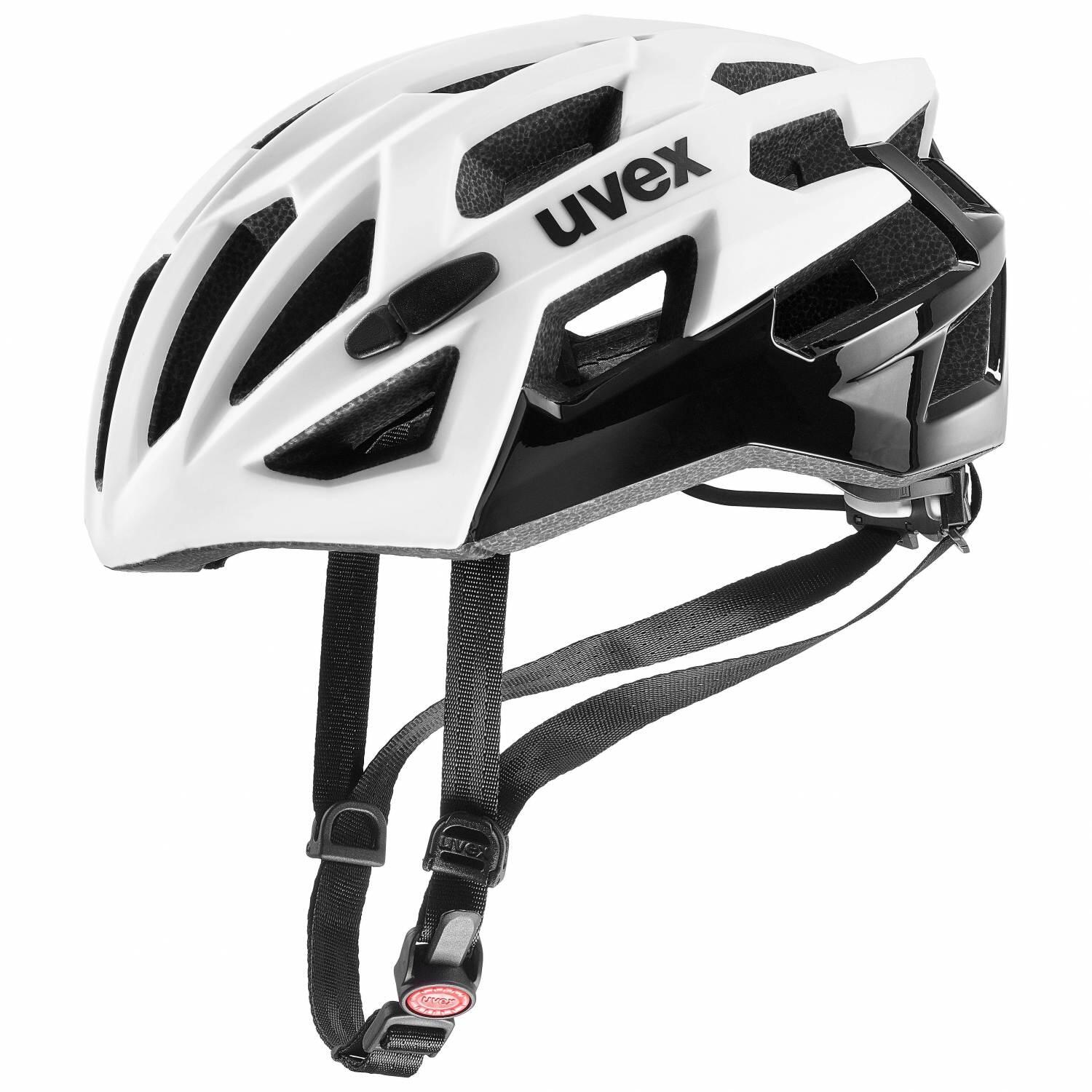 uvex Race 7 Fahrradhelm (51-55 cm, 02 white/black)
