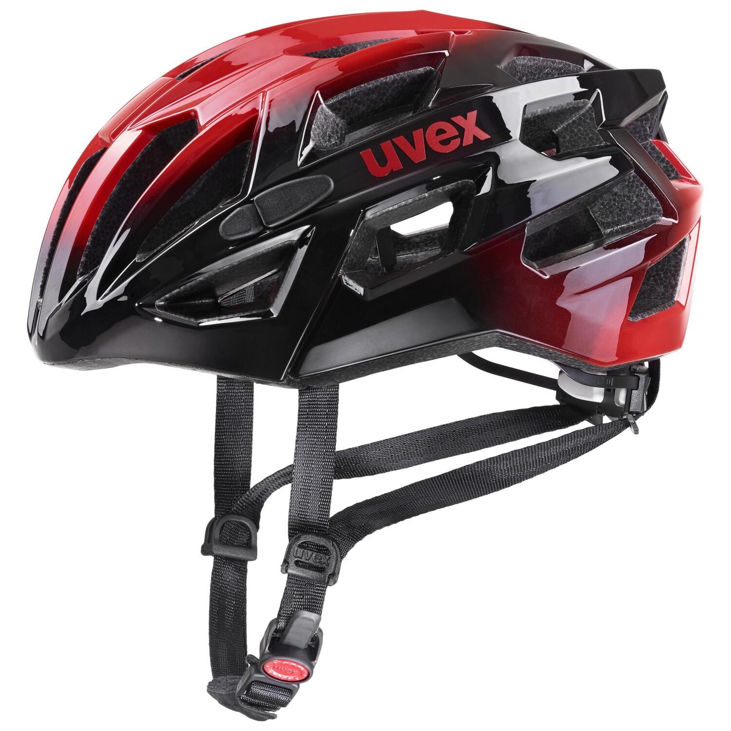uvex Race 7 Fahrradhelm (51-55 cm, 05 black/red)