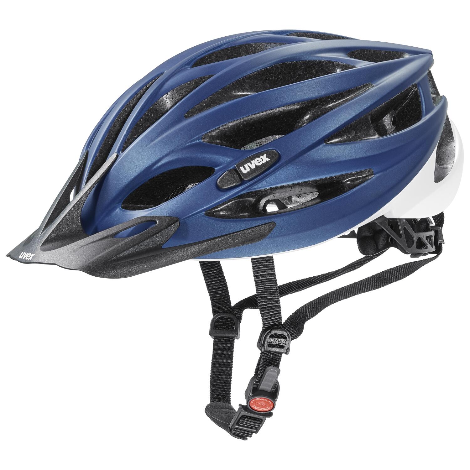 uvex Oversize Fahrradhelm (61-65 cm, 08 blue/white matt)