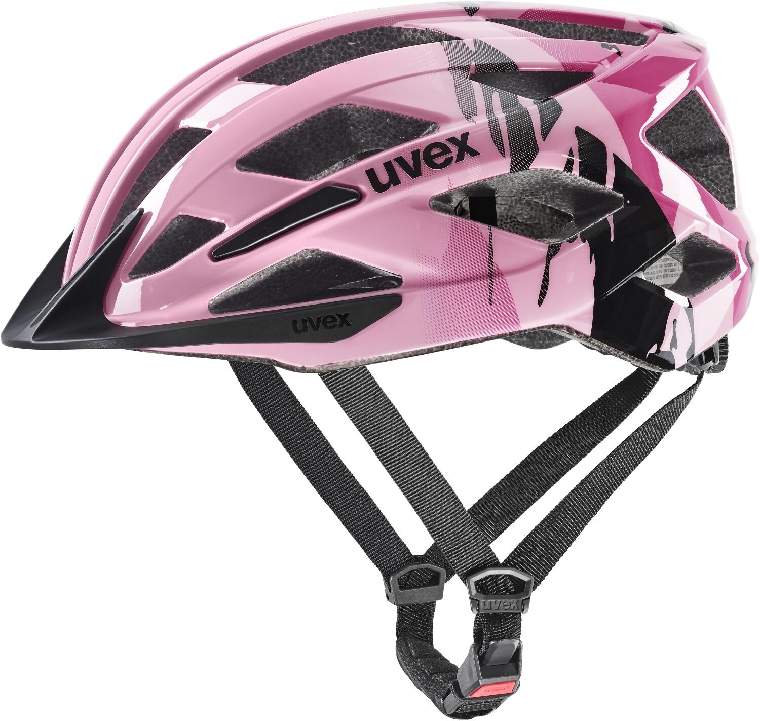 uvex Air Wing 2 Kinder Fahrradhelm (50-54 cm, 02 strawberry/black)