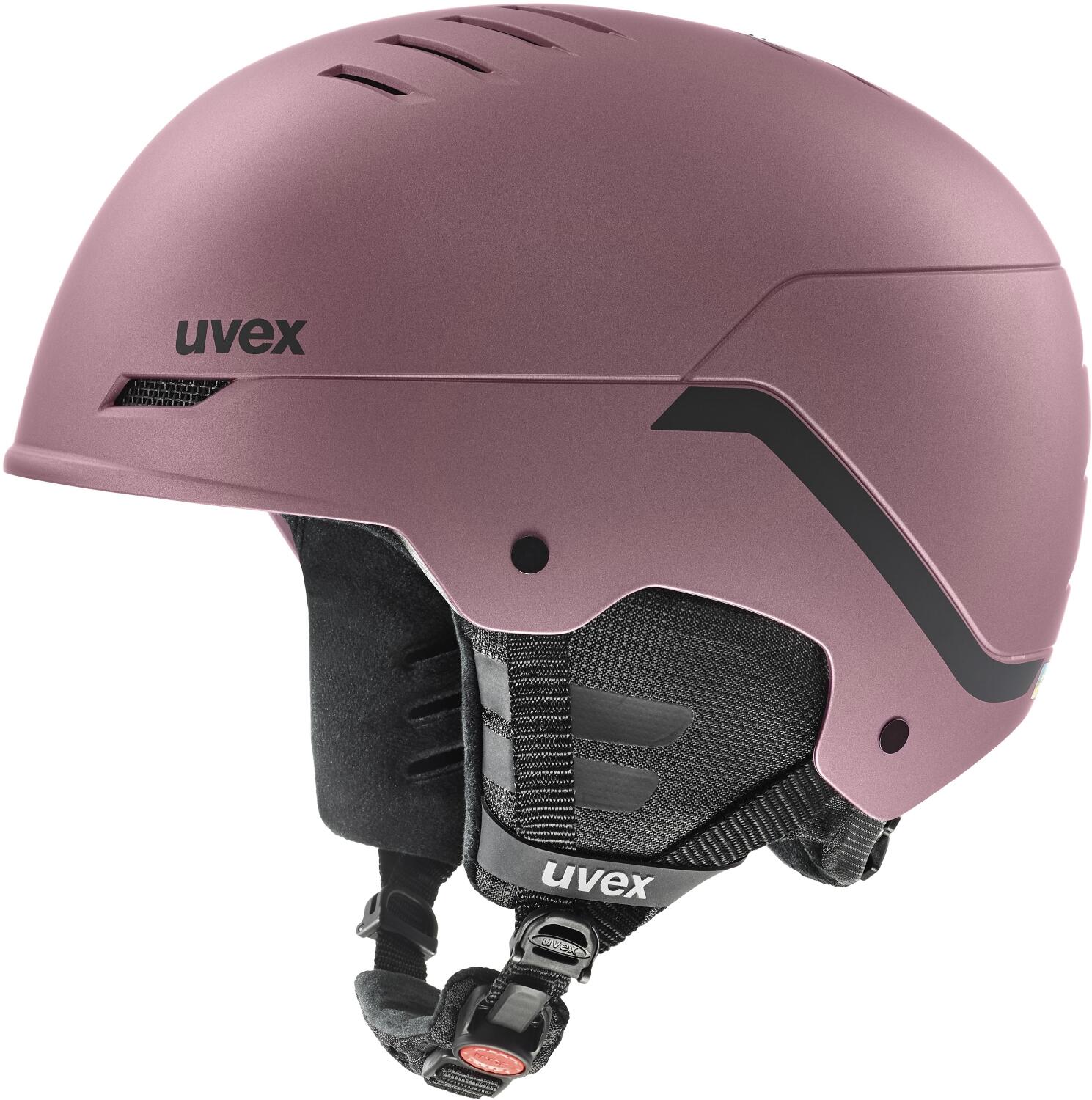 uvex Wanted Skihelm (58-61 cm, 60 bramble/black stripes matt)