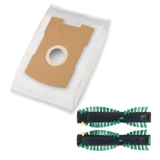 30 Staubsaugerbeutel 1 Paar Ersatzbürsten kompatibel mit Vorwerk Tiger VT 270 mit EB 370