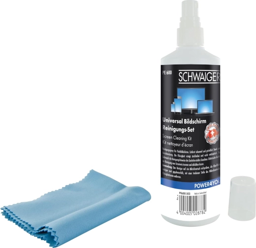 Bildschirmreiniger 250 ml Microfasertuch Streifenfrei antistatisch Streifenfreie Reinigung von TFT-, LCD- und LED Bildschirmen
