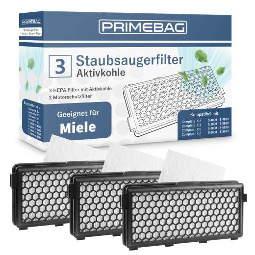 HEPA Filter zu Miele S8340 S8 S6 S5 S4 Complete C2/C3 Compact C1/C2 kompatibel