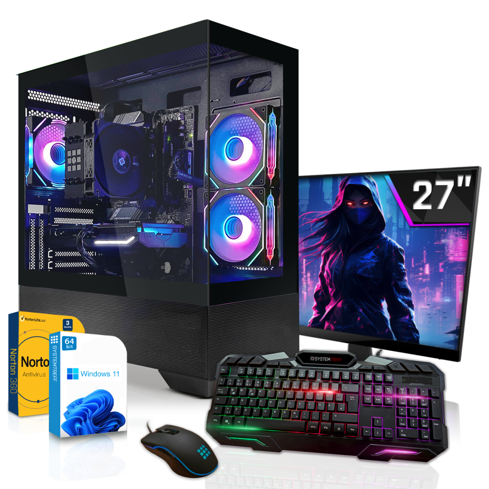 Gaming Komplett Set PC | AMD Ryzen 9 5900X | 16GB DDR4 | Nvidia GeForce RTX 5060 8GB | 1TB NVMe