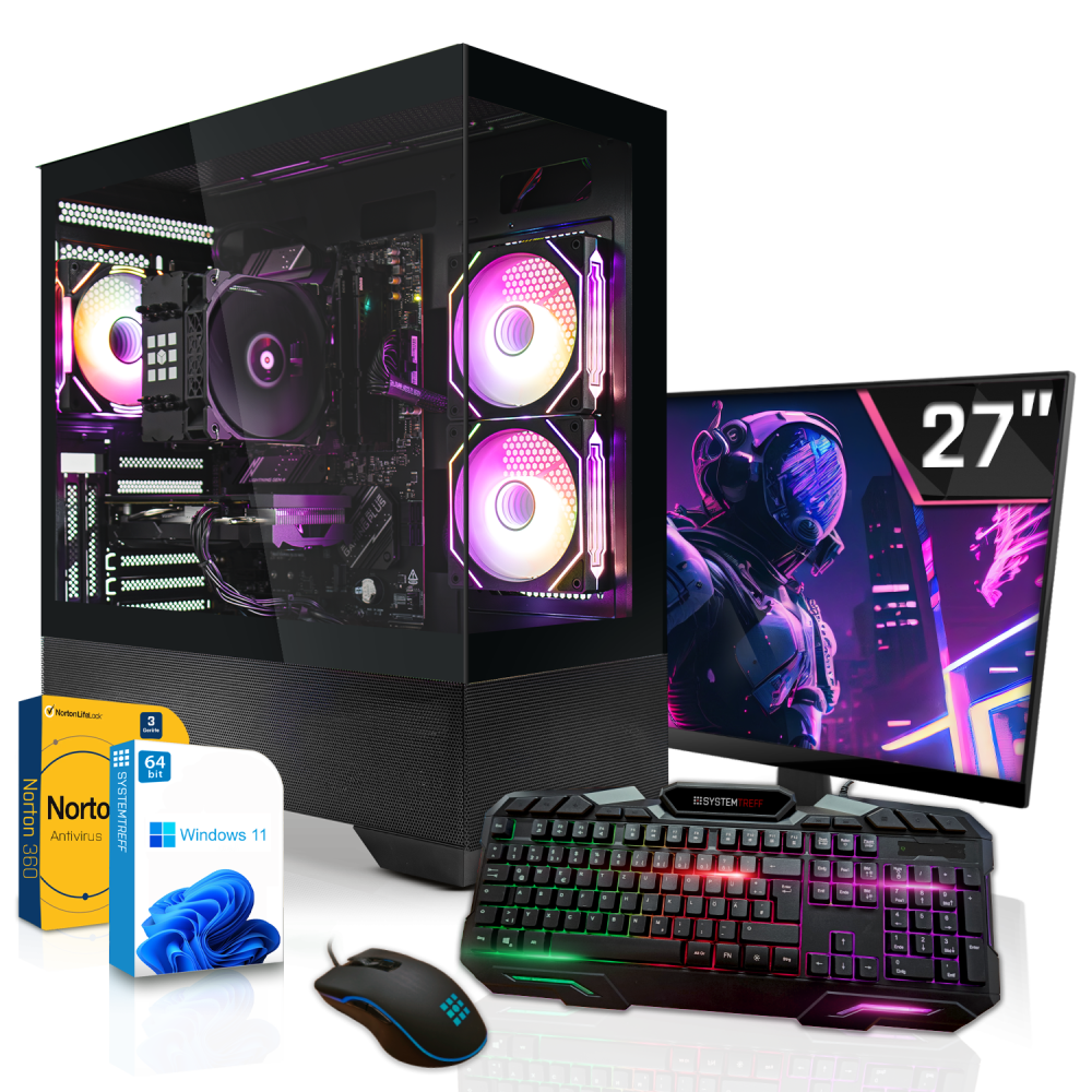 Gaming Komplett Set PC | AMD Ryzen 7 7800X3D | 32GB DDR5 | Nvidia GeForce RTX 5070 12GB | 1TB NVMe
