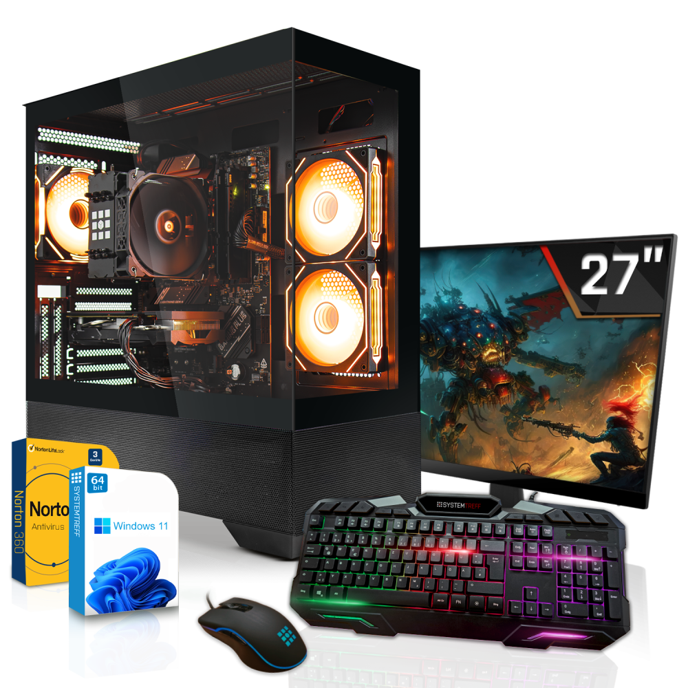 Gaming Komplett Set PC | Intel Core Ultra 5 245KF | 32GB DDR5 | AMD Radeon RX 9060 XT 16GB | 1TB NVMe