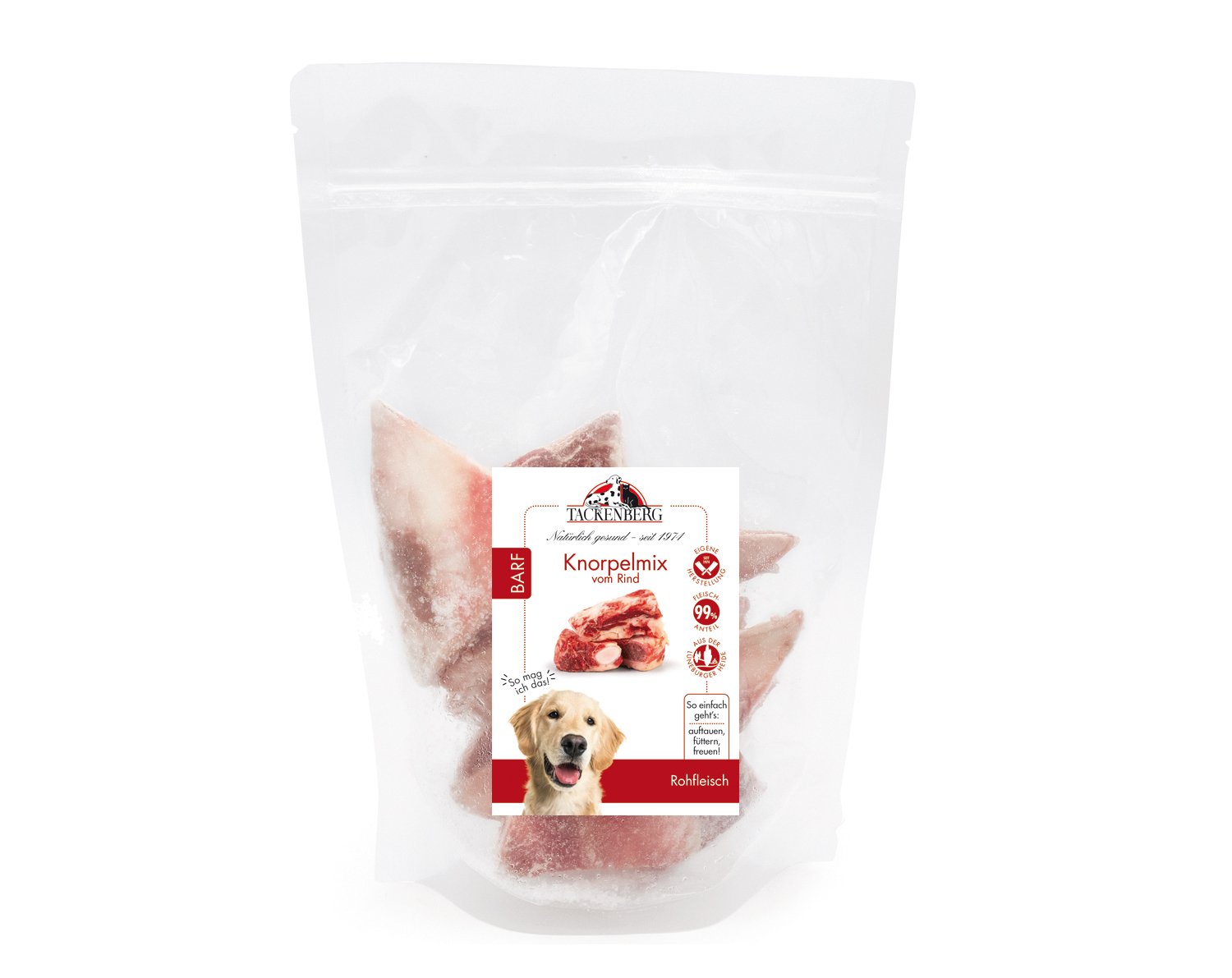 BARF Knorpelmix vom Rind für Hunde  - 14 x 500 g - Premiumqualität von Tackenberg