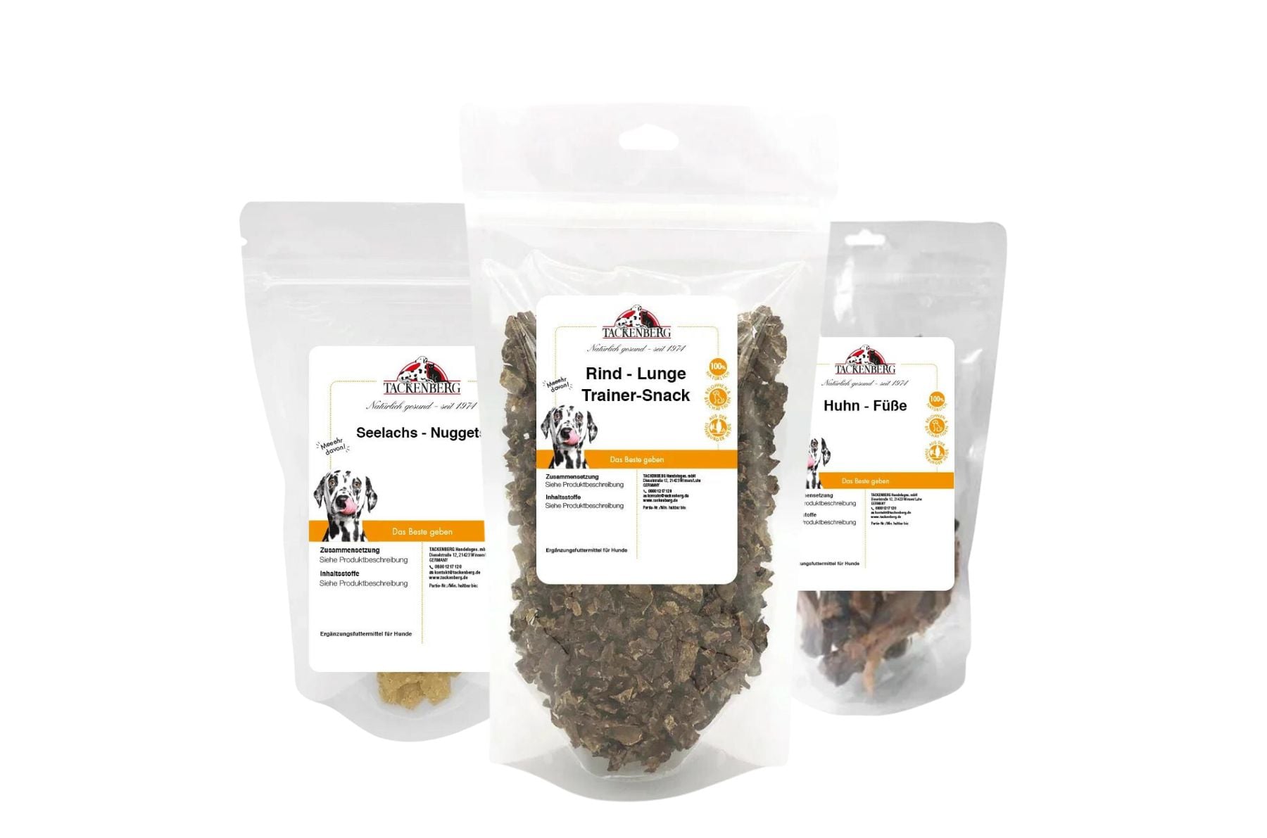 Snack-Probierpaket für Hunde & Katzen | natürliche Kauartikel  - 3 Artikel - Premiumqualität von Tackenberg