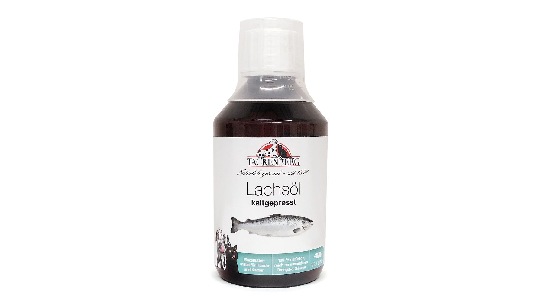 BARF-Ergänzung TACKENBERG Lachsöl für Hunde  - 250 ml - Premiumqualität von Tackenberg