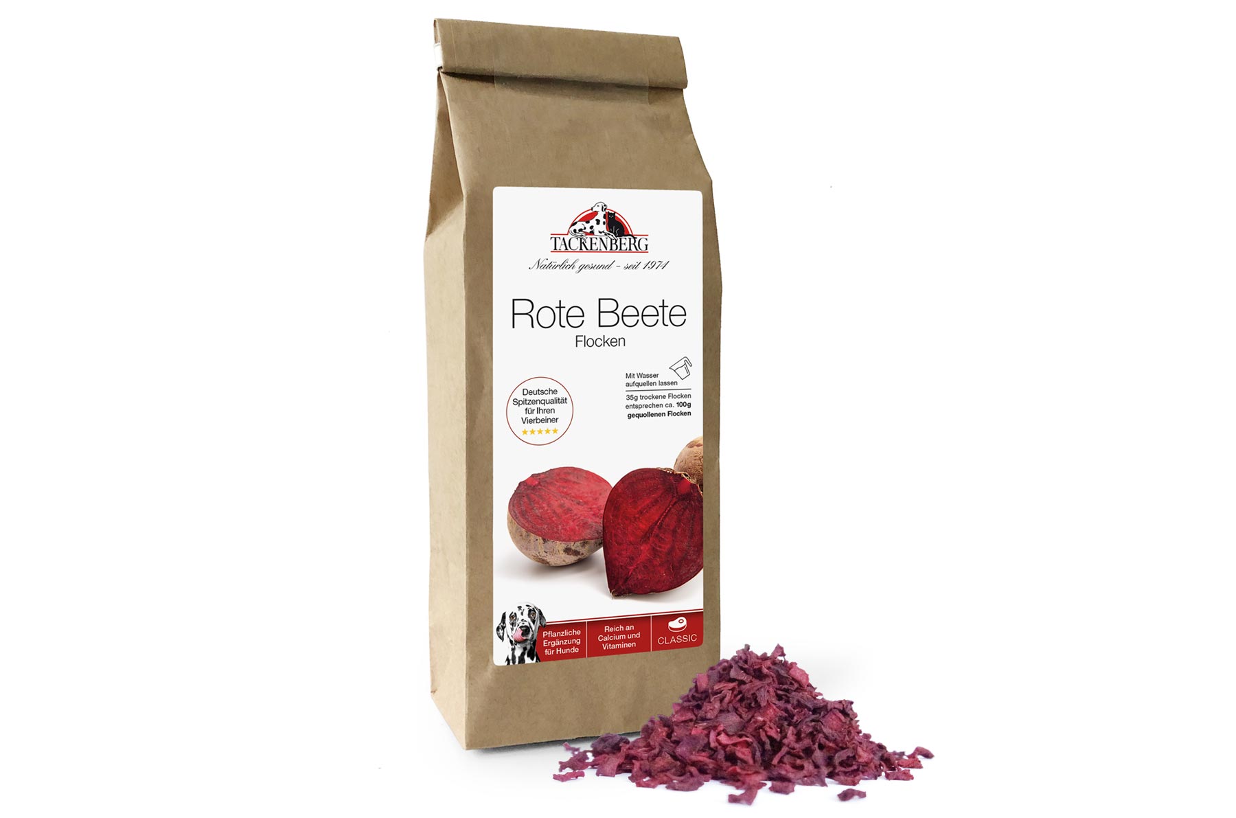 BARF: Rote Beete Flocken für den Hund | TACKENBERG - 250 g - Premiumqualität von Tackenberg