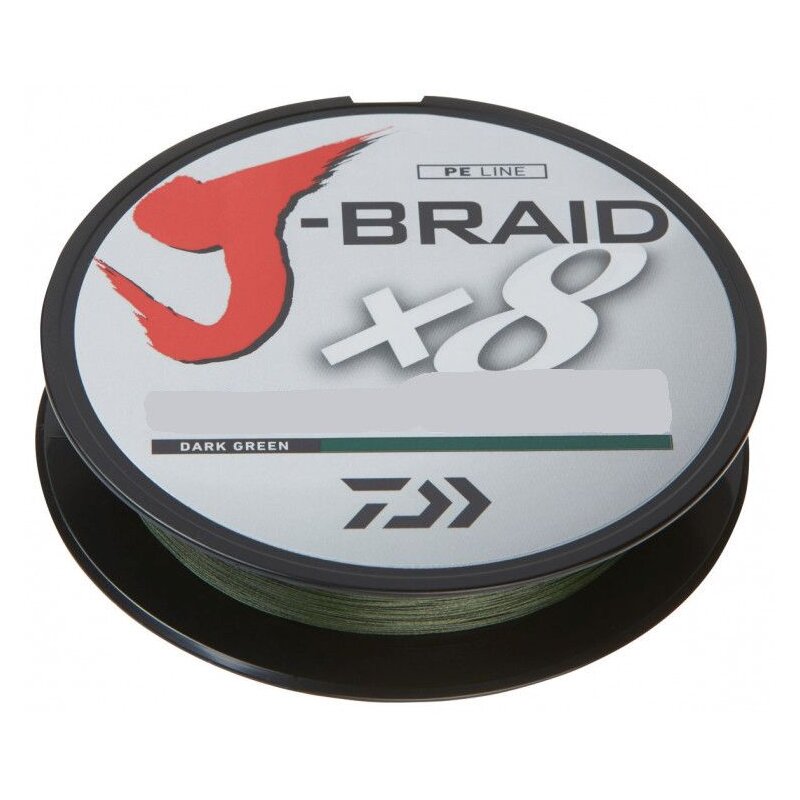 DAIWA J-Braid X8 0,1mm 6kg 300m Dark Green (0,12 € pro 1 m)