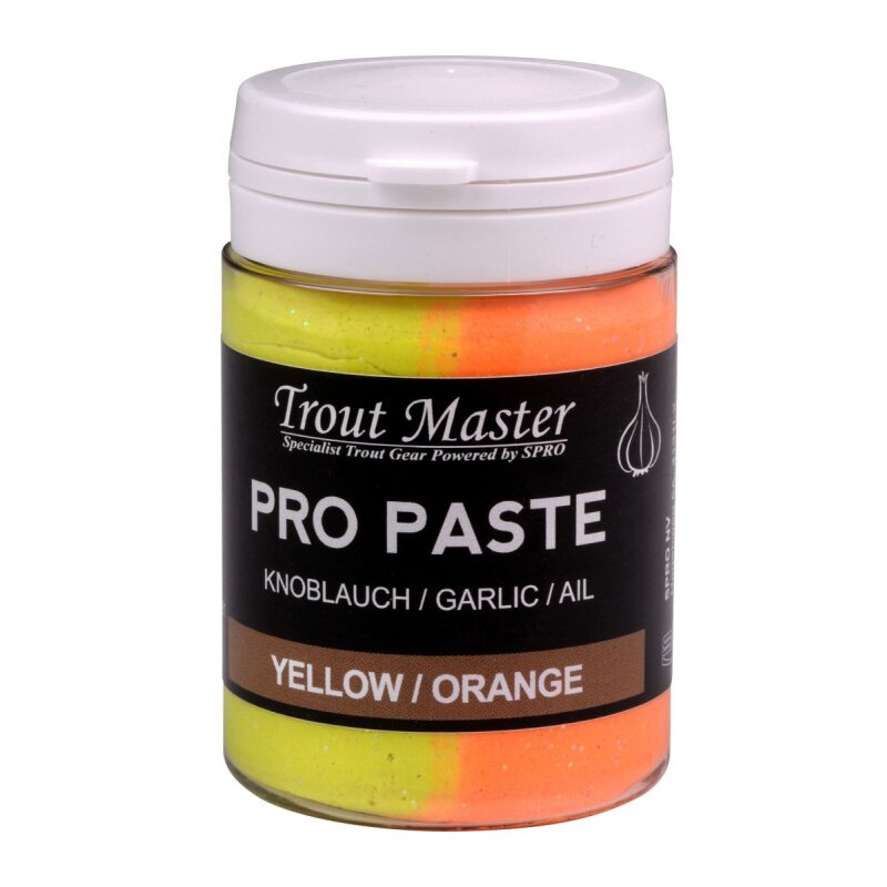 TROUTMASTER Pro Paste Garlic 60g Yellow/Orange (62,50 € pro 1 kg)