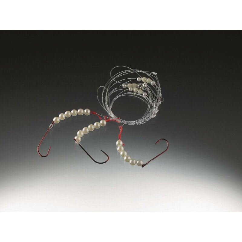 BALZER 71° North Plattfischsystem Weiße Perlen Gr.2/0 200cm 0,8mm