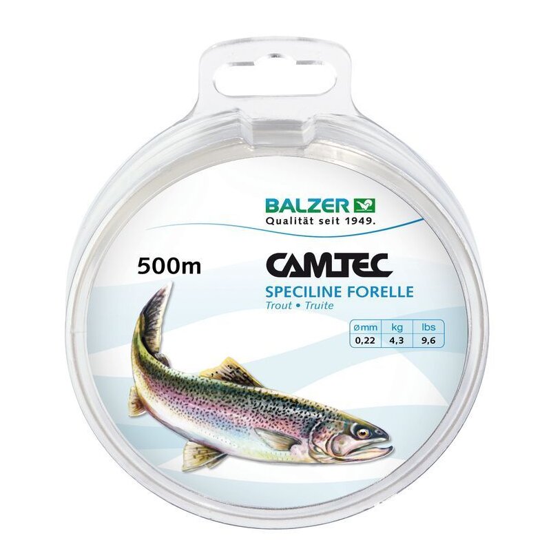 BALZER Camtec Speciline Forelle 0,22mm 4,3kg 500m Klar (0,01 € pro 1 m)