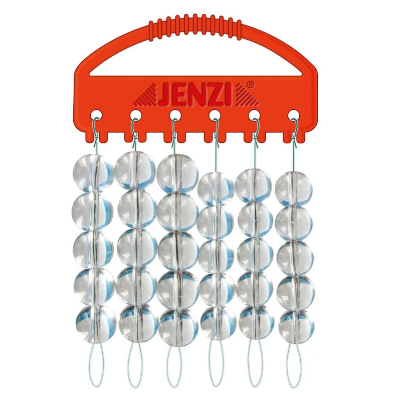 JENZI Glas-Perlen Set 8mm 10mm Clear 30Stk.