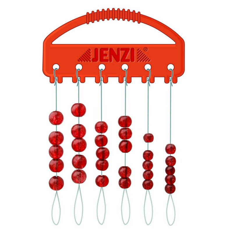 JENZI Glas-Perlen Set 4mm 6mm Rot 30Stk.