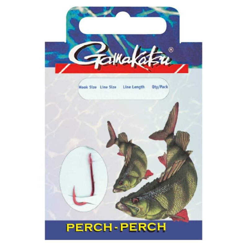 GAMAKATSU Hook BKS-5260R Barsch 50cm Gr.6 0,22mm Rot 10Stk. (7,18 € pro 1 m)
