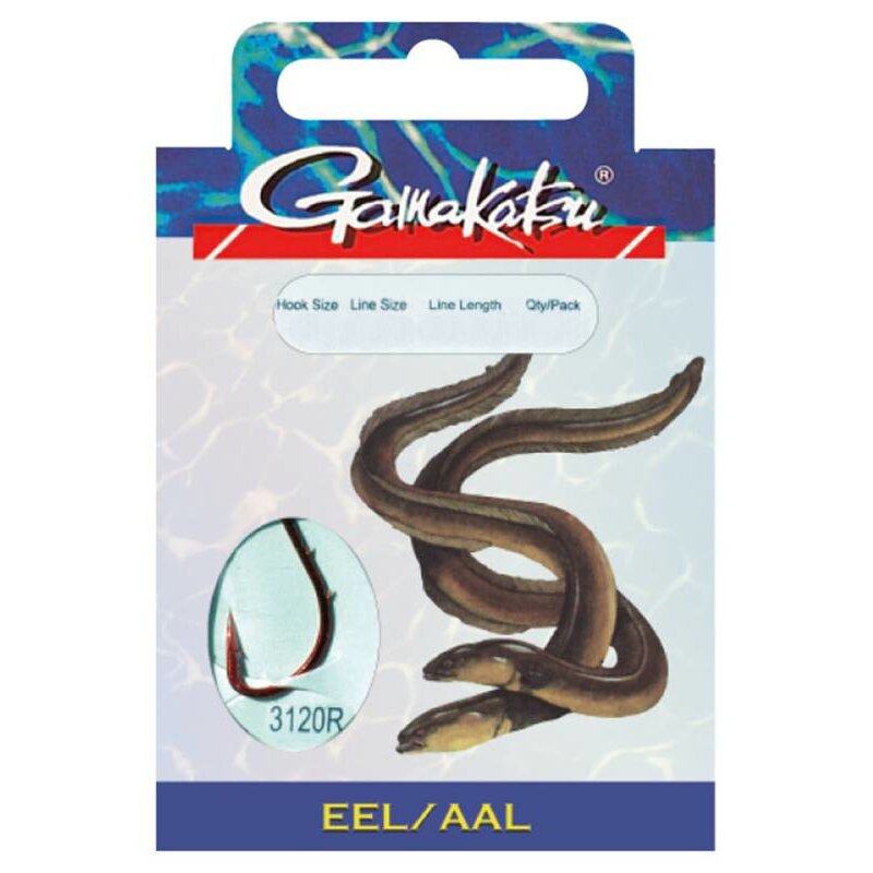 GAMAKATSU Hook LS-3120 Aal 70cm Gr.2 0,35mm Rot 10Stk. (6,41 € pro 1 m)