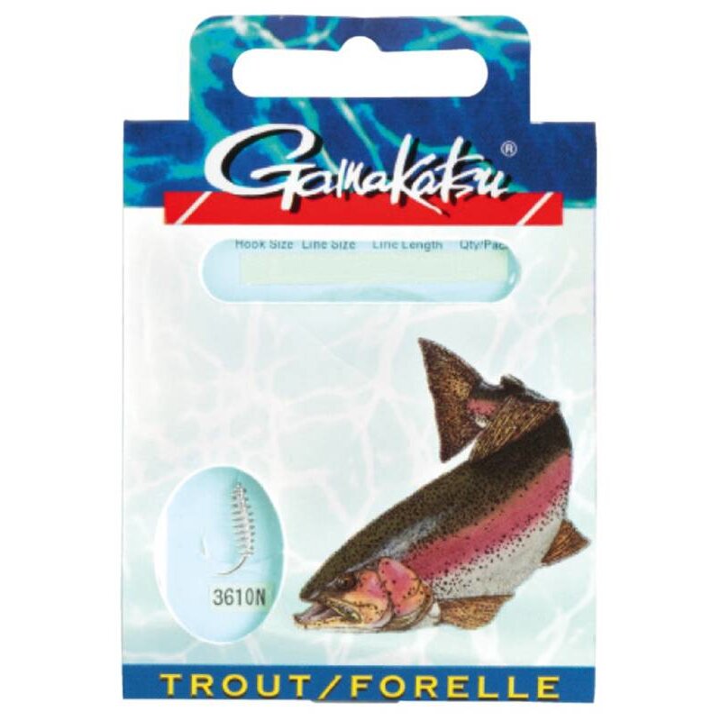 GAMAKATSU Hook BKD-3610N Forelle Spiral 100cm Gr.6 0,22mm... (3,59 € pro 1 m)