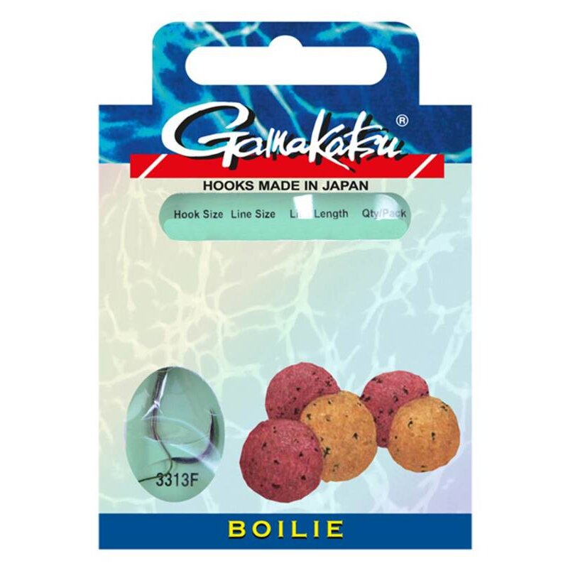 GAMAKATSU Hook BKS-3313F Boilie 20cm Gr.4 25lb Schwarz 2Stk. (17,95 € pro 1 m)
