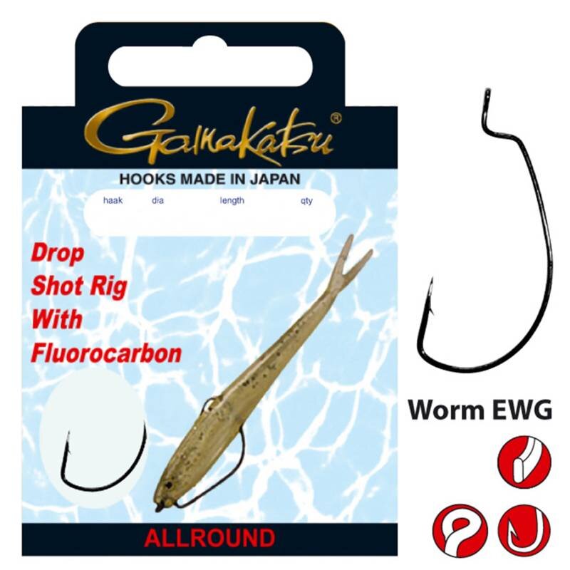 GAMAKATSU Hook BKD-Drop Shot Rig W-EWG 170cm Gr.2 Schwarz... (2,64 € pro 1 m)