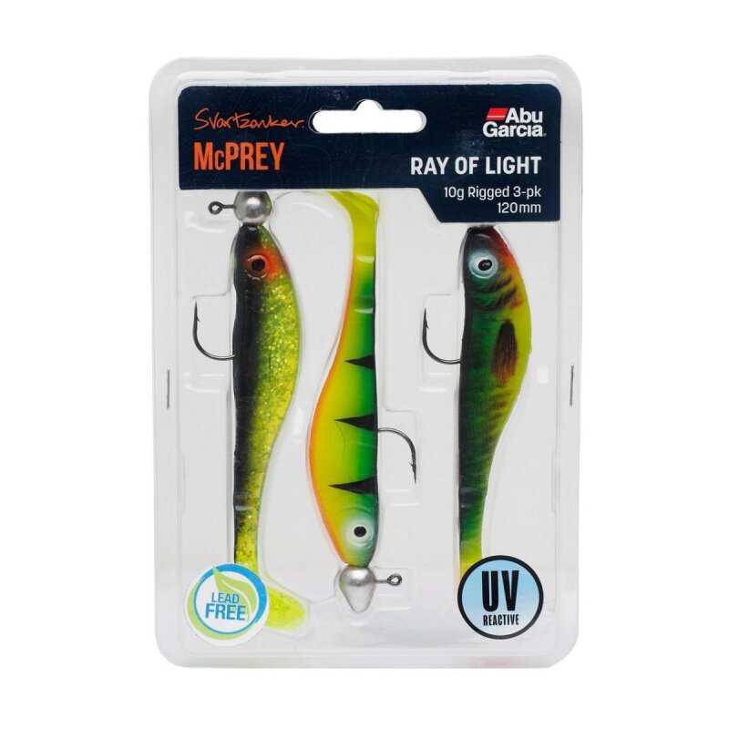 ABU GARCIA Svartzonker McPrey Rigged 12cm 22g Ray of Light 3Stk.