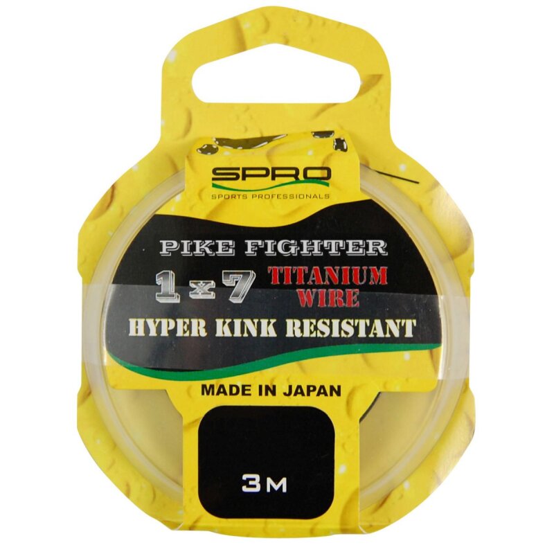 SPRO Predator 1x7 Titanium Wire 0,44mm 18,2kg 3m Grau (6,69 € pro 1 m)
