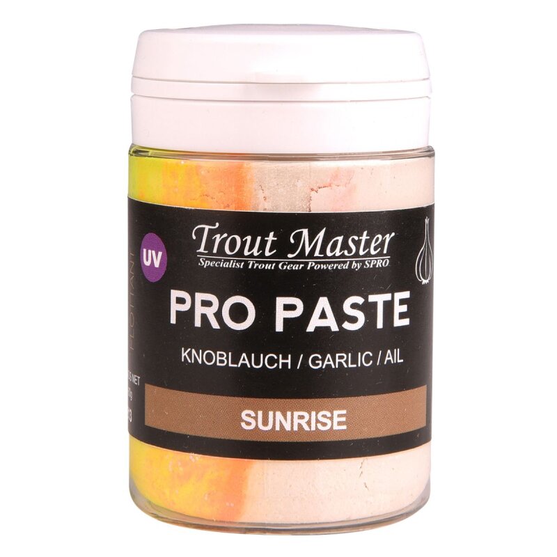 TROUTMASTER Pro Paste Garlic 60g Sunrise (62,50 € pro 1 kg)