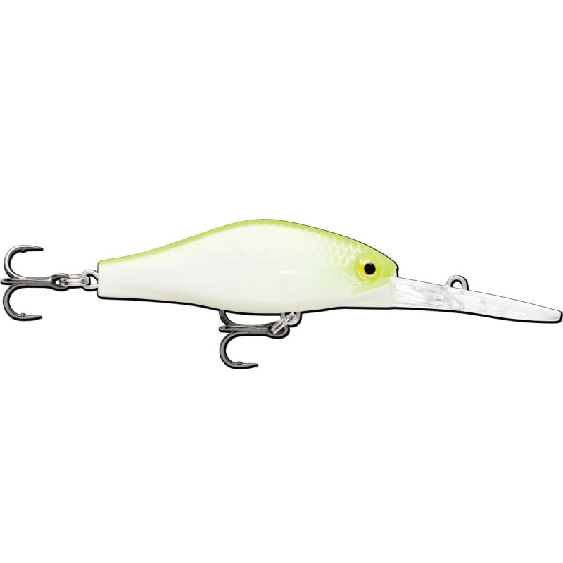 RAPALA Shadow Rap Jack Deep 7cm 10g Silver Fluorescent Chartreuse UV